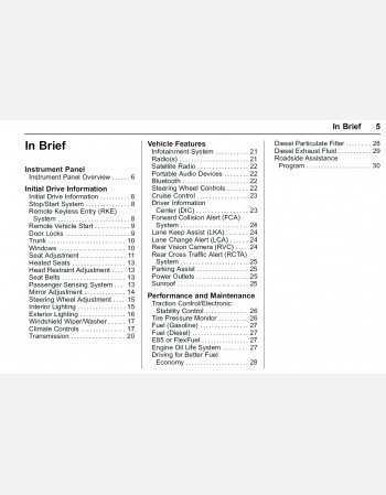 chevrolet cruze 2018 owners manual
